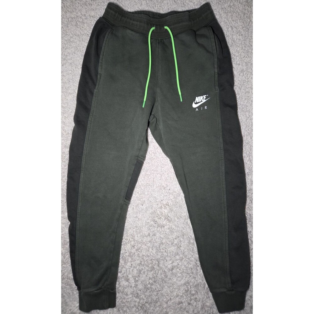 Nike Air Jogger Sweatpants Men’s Small Green Fleece Tapered Swoosh